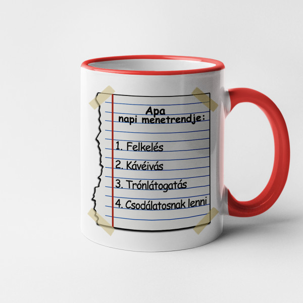 Bögre "Apa napirendje" Bögre "Apa napirendje"