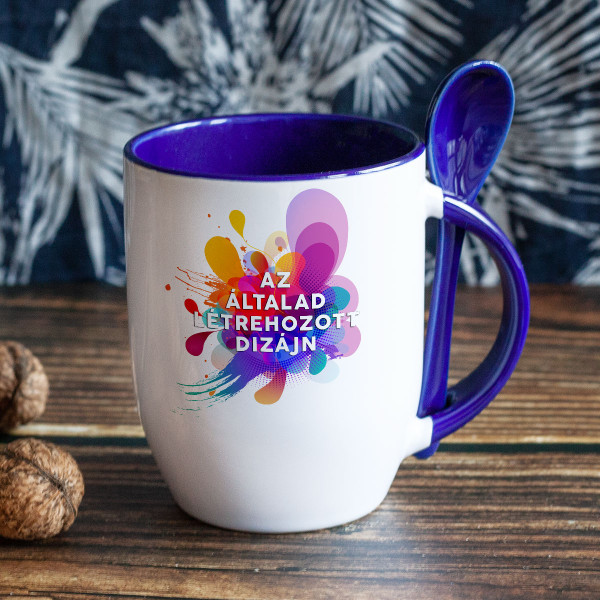 Bögre kanállal és egyedi dizájnnal Bögre kanállal és egyedi dizájnnal