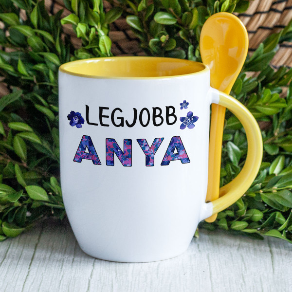 Bögre kanállal "Legjobb anya"