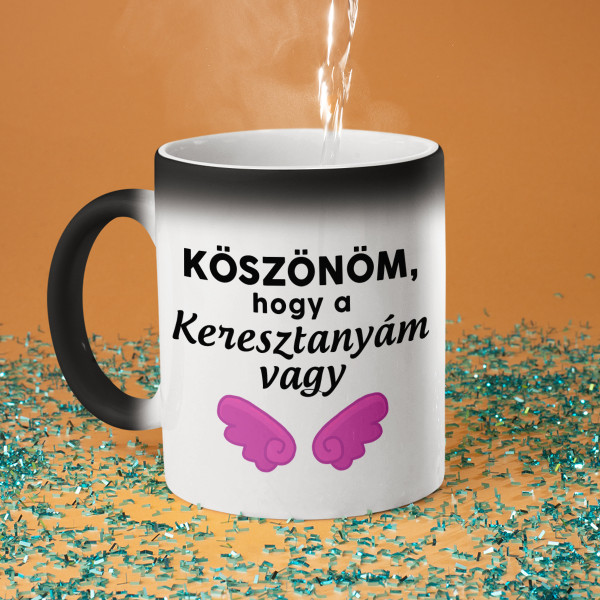 Bögre "Köszönöm, hogy a keresztanyám vagy"