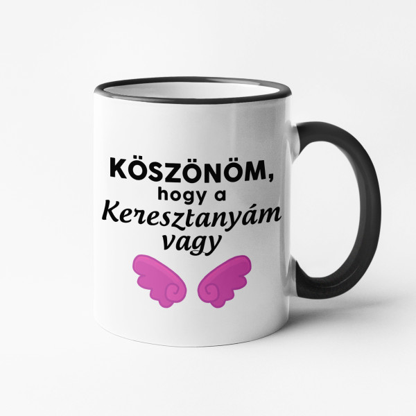 Bögre "Köszönöm, hogy a keresztanyám vagy"