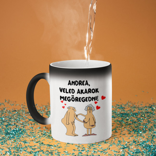 Bögre "Veled akarok megöregedni" a választott névvel Bögre "Veled akarok megöregedni" a választott névvel