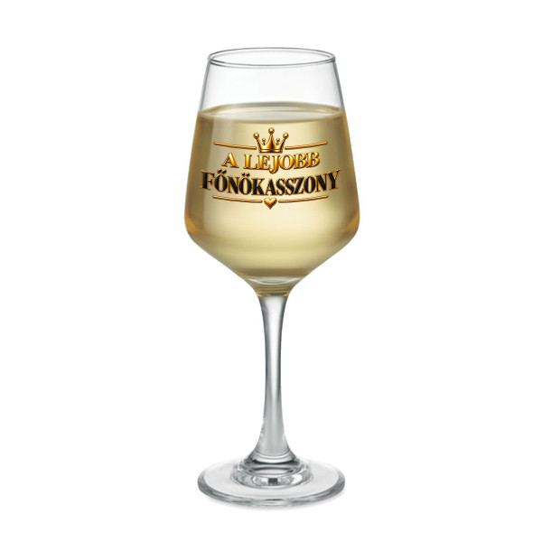 Borospohár "A legjobb főnökasszony" (400ml)