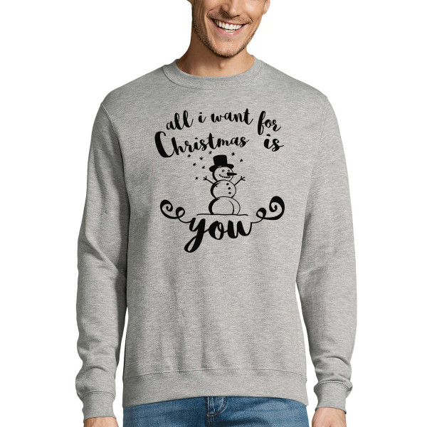 Pulóver "All I want for Christmas is you" (kapucni nélkül)