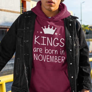 Pulóver "Kings are born" a kiválasztott hónappal