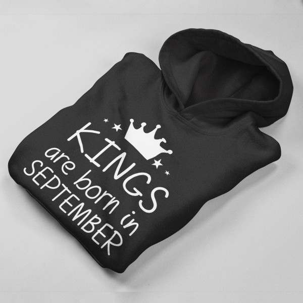 Pulóver "Kings are born" a kiválasztott hónappal Pulóver "Kings are born" a kiválasztott hónappal