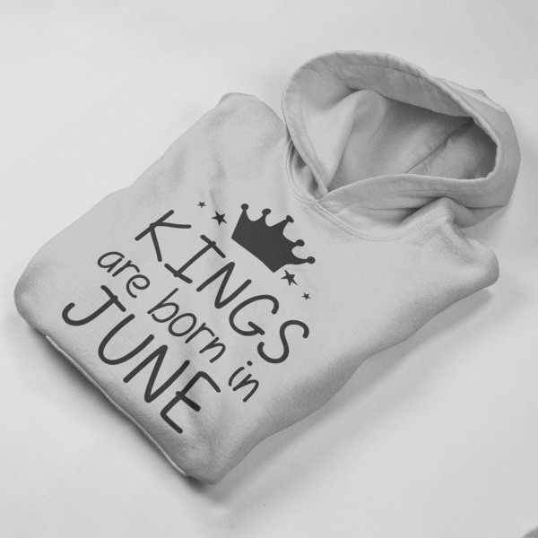 Pulóver "Kings are born" a kiválasztott hónappal Pulóver "Kings are born" a kiválasztott hónappal