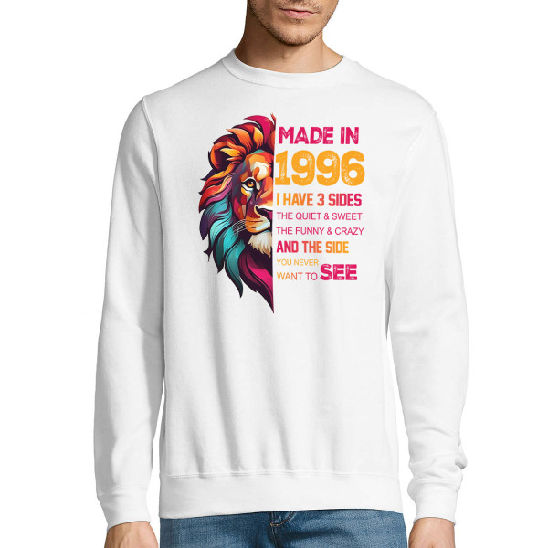 Pulóver "Made in" választott születési évvel (kapucni nélkül)