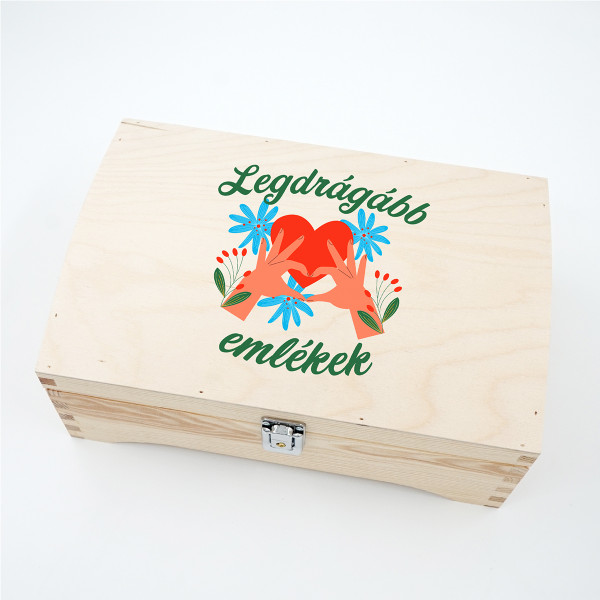 Fa emlékdoboz "Legdrágább emlékek" Fa emlékdoboz "Legdrágább emlékek"