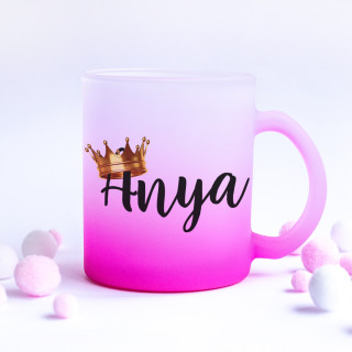 Fagyos üvegpohár "Anya"