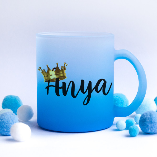 Fagyos üvegpohár "Anya"