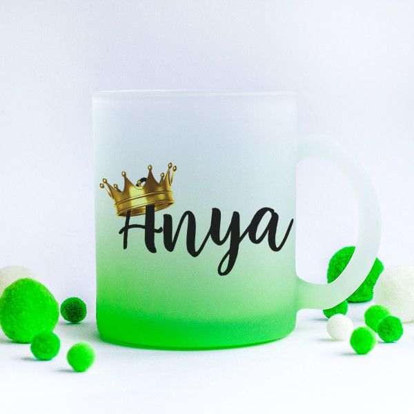 Fagyos üvegpohár "Anya"