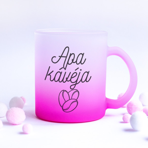 Fagyos üvegpohár "Apa kávéja" Fagyos üvegpohár "Apa kávéja"