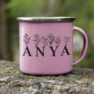 Fém bögre "Anya - Egy vadvirág"