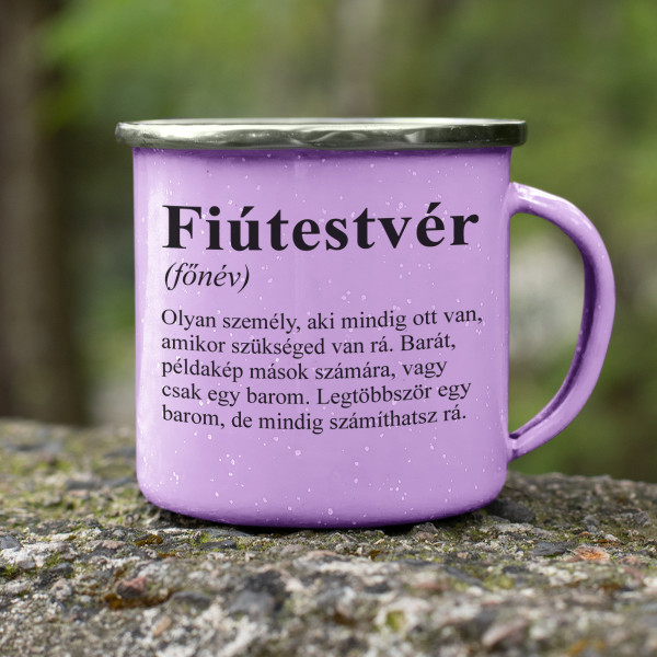 Fém bögre "Fiútestvér"