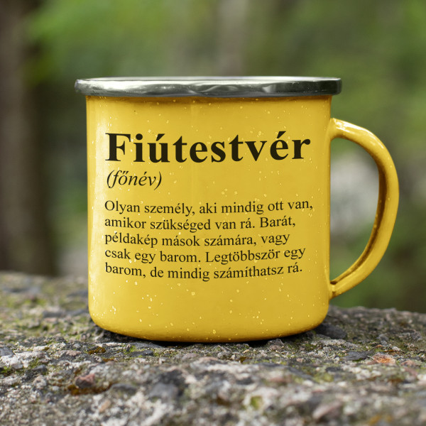 Fém bögre "Fiútestvér"