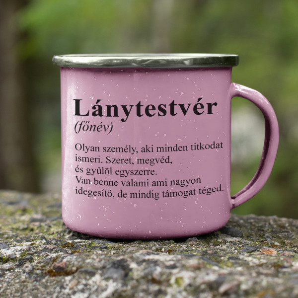 Fém bögre "Lánytestvér"