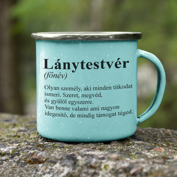 Fém bögre "Lánytestvér"