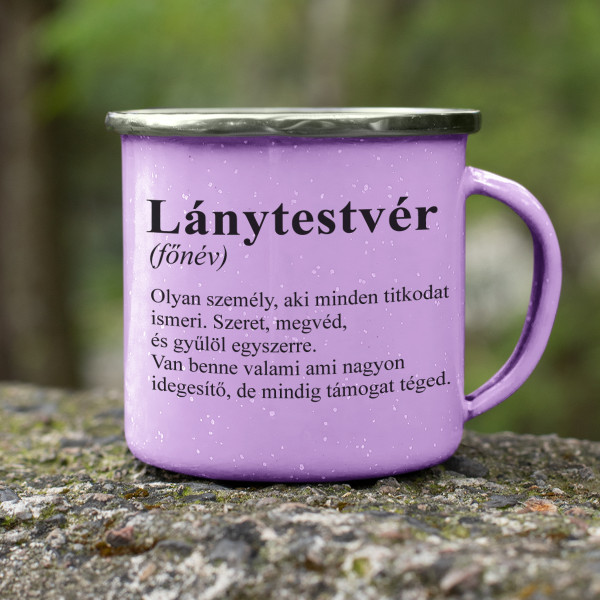 Fém bögre "Lánytestvér"