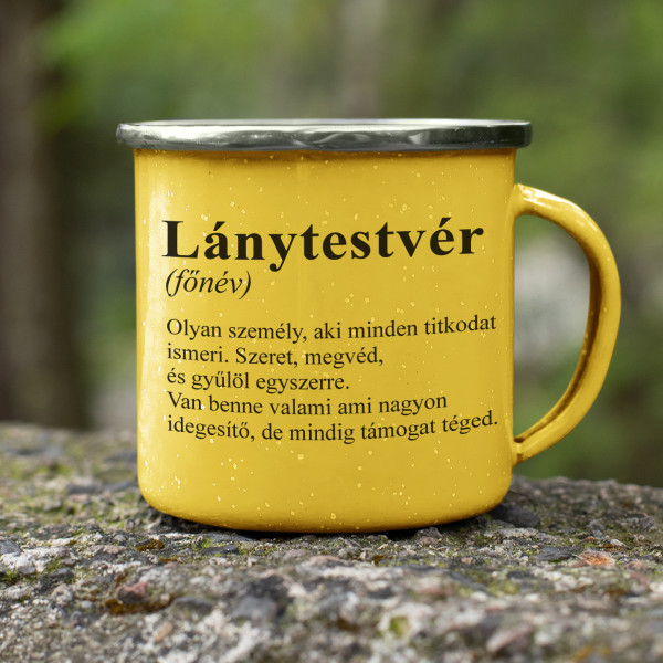 Fém bögre "Lánytestvér"