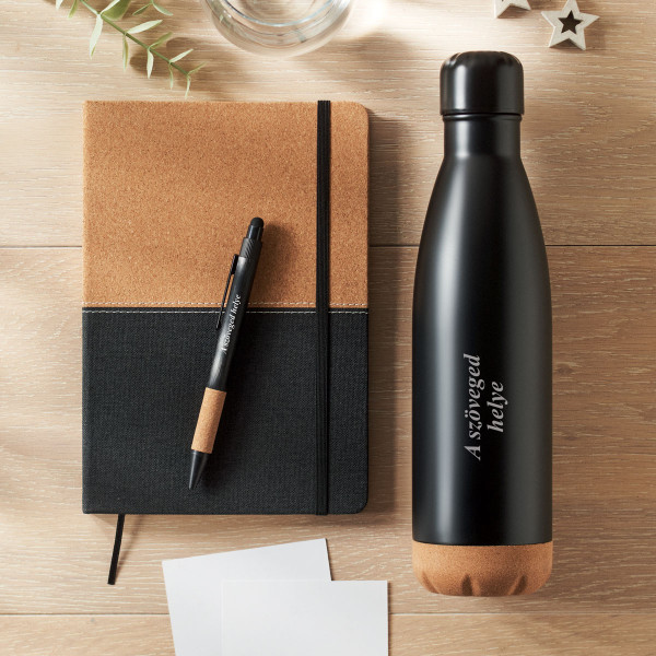 Fenntartható ajándékkészlet "ECO Black" az általad választott szöveggel