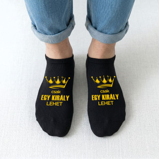 Férfi bokazokni "Csak egy király lehet"
