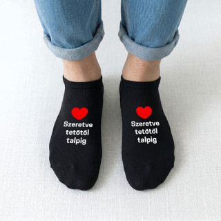 Férfi bokazokni "Szeretve tetőtől talpig"