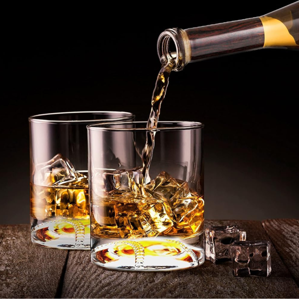 Dekanter szett állvánnyal és 4 pohárral "Baseball bat"