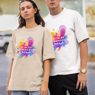Túlméretezett UNISEX póló az egyedi tervezésű mintáddal