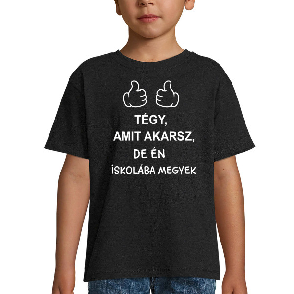 Gyerek póló "Iskolába megyek"
