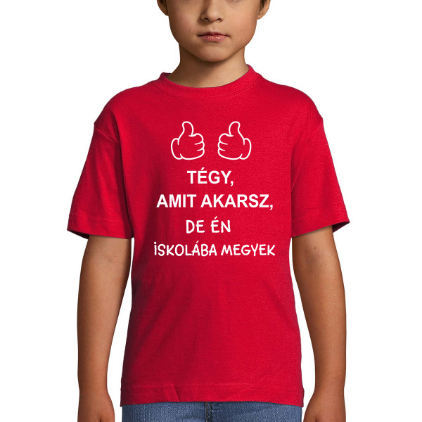 Gyerek póló "Iskolába megyek"