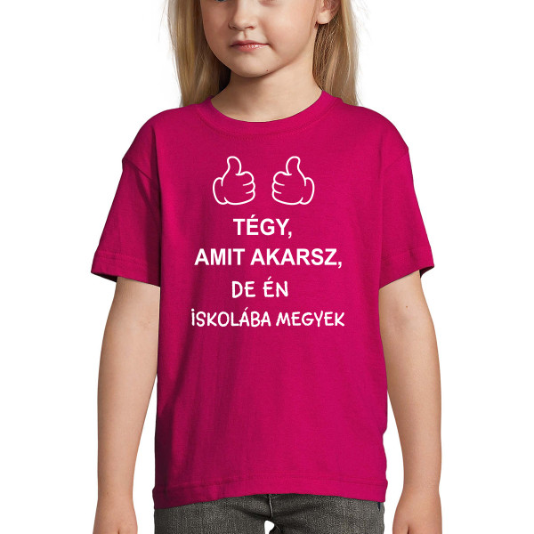 Gyerek póló "Iskolába megyek"