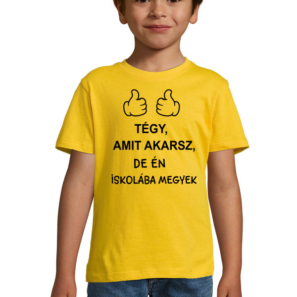 Gyerek póló "Iskolába megyek"