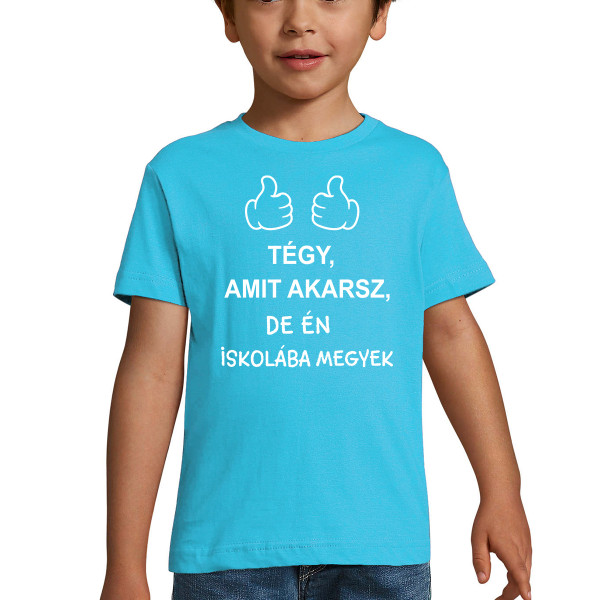 Gyerek póló "Iskolába megyek"