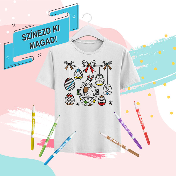 Gyerek póló "Színezd ki magad! Húsvét"