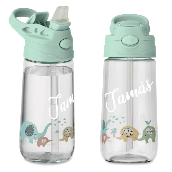 Gyerekek számára készült "Kis elefántok" vízpalack a választott névvel (450ml) Gyerekek számára készült "Kis elefántok" vízpalack a választott névvel (450ml)