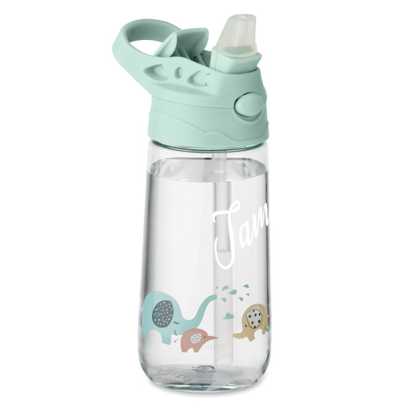 Gyerekek számára készült "Kis elefántok" vízpalack a választott névvel (450ml) Gyerekek számára készült "Kis elefántok" vízpalack a választott névvel (450ml)