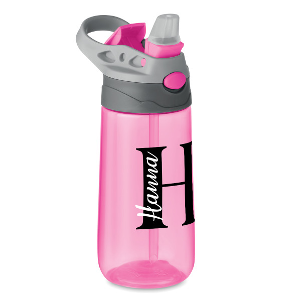 Gyerekek számára készült színes vízpalack a választott névvel (450ml)