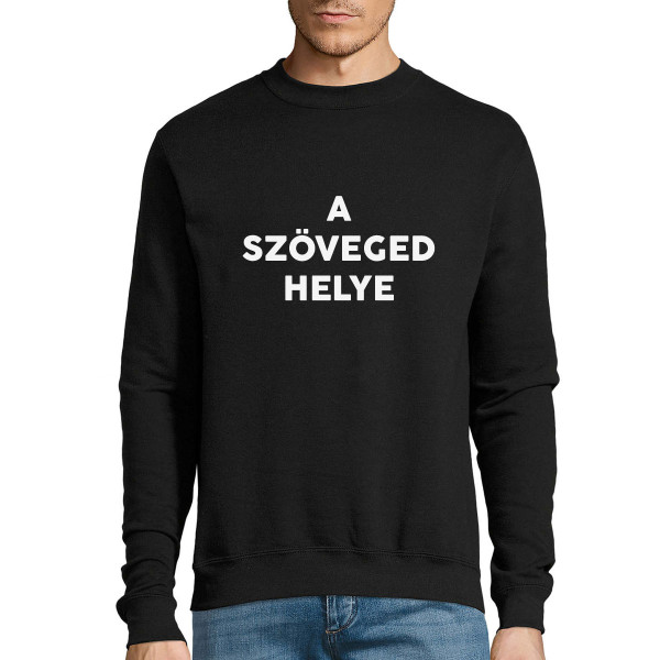 Kapucnis pulóver saját szöveggel (kapucni nélkül)
