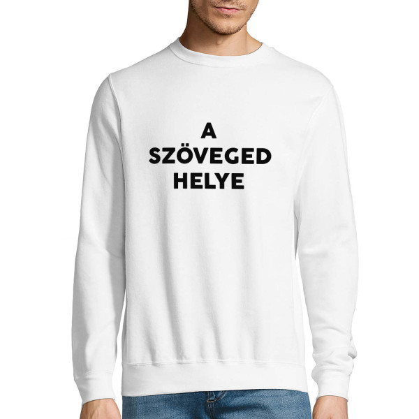 Kapucnis pulóver saját szöveggel (kapucni nélkül)