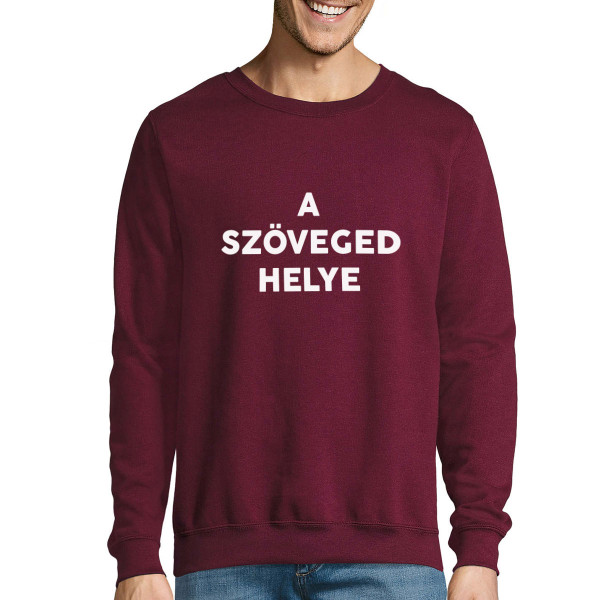 Kapucnis pulóver saját szöveggel (kapucni nélkül)