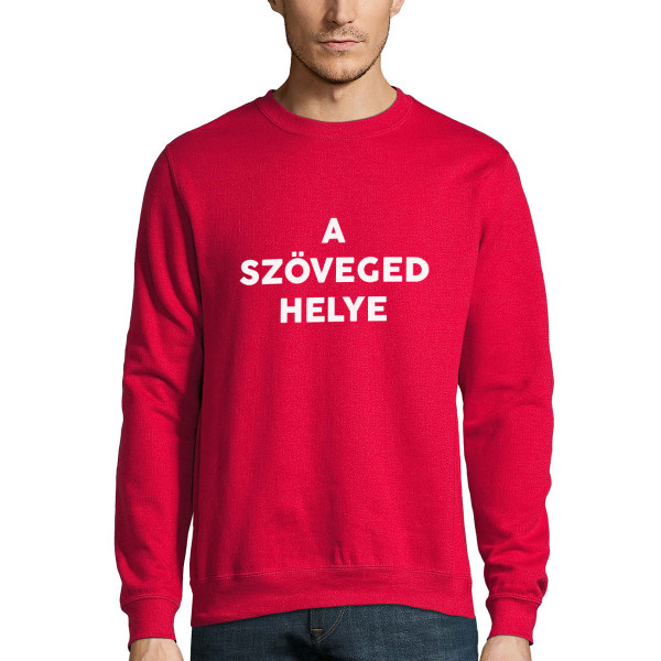 Kapucnis pulóver saját szöveggel (kapucni nélkül)