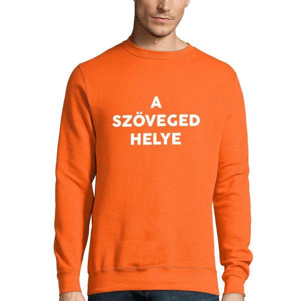 Kapucnis pulóver saját szöveggel (kapucni nélkül)