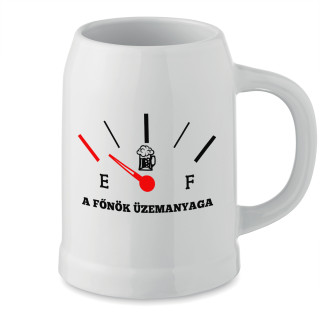 Kerámia bögre "A főnök üzemanyaga"