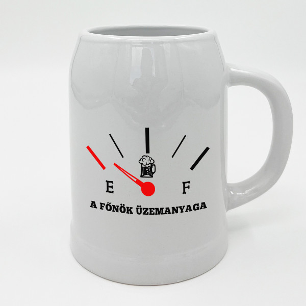 Kerámia bögre "A főnök üzemanyaga"