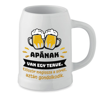 Kerámia bögre "Apának van terve"