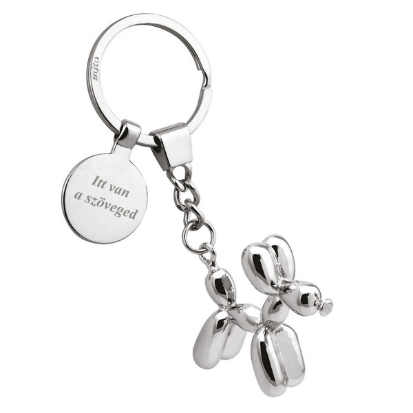 Kulcstartó "Balloon dog" (opcionális gravírozással, felár ellenében)