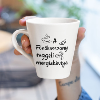 Latte bögre "Főnökasszony reggeli kávéja"