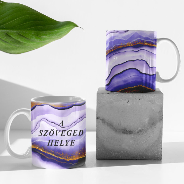 Bögre „Márvány mélység” saját szöveggel Bögre „Márvány mélység” saját szöveggel