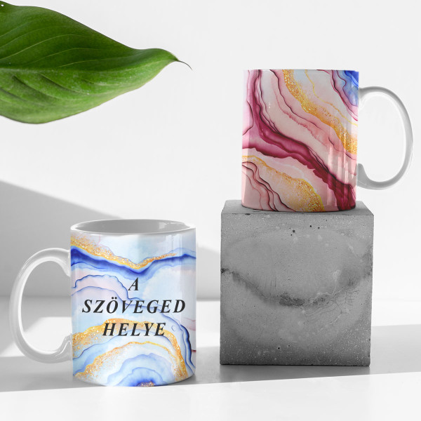 Bögre "Márvány varázs" saját szöveggel Bögre "Márvány varázs" saját szöveggel